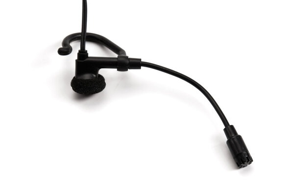 A black headset isolated on white