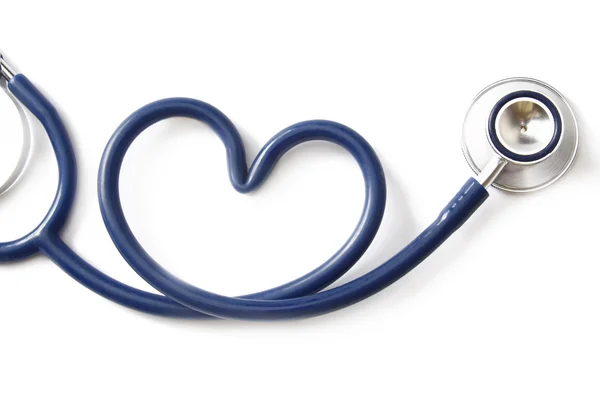 Stetoskop forma ett hjärta — Stockfoto