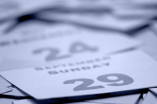 Primer plano de una tarjeta de calendario — Foto de Stock