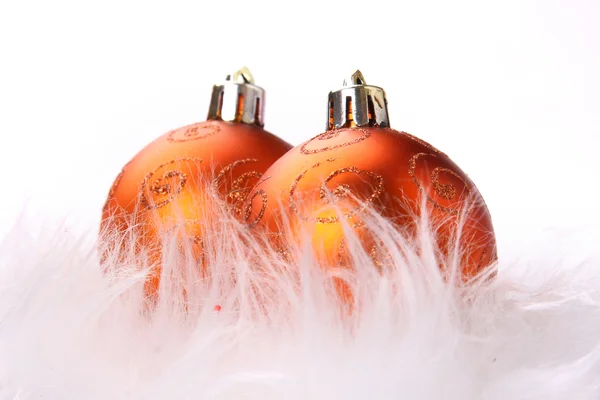 Golden christmas balls — Stock Photo, Image