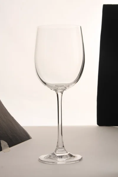 Single empty wine glass — Stock Photo, Image