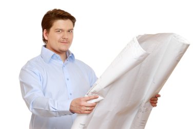 taslak ile genç mimar