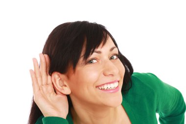 Fısıldayan kadın portresi