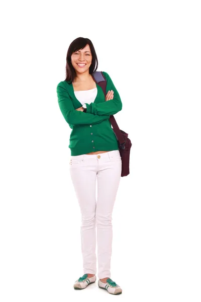 Female student isolated — Stock Photo, Image