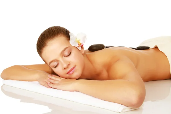 Woman getting spa treatment — Stock Photo, Image