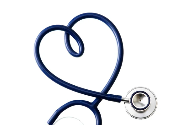 Stethoscope in the shape of a heart — Stock Photo, Image