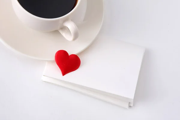 Cuore e caffè — Foto Stock