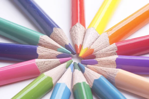 Colorful pencils isolated — Stock Photo, Image