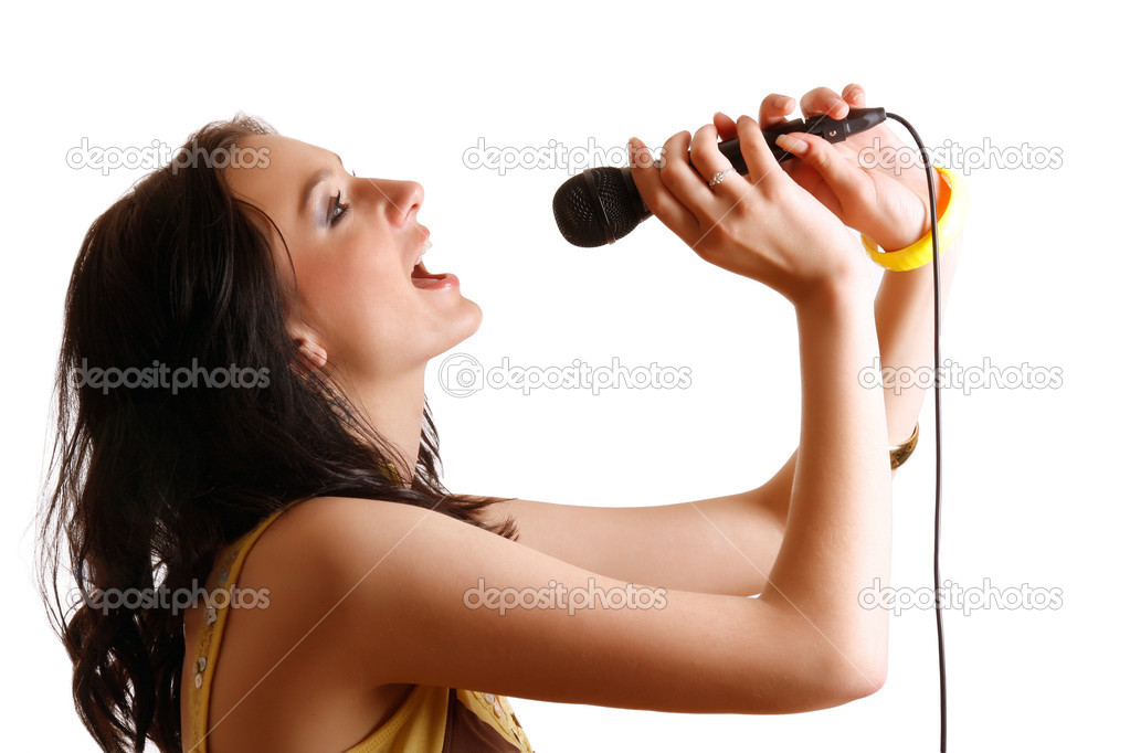 Karaoke Girl Singing