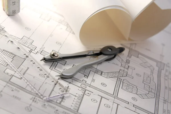 An architectural drawing — Stock Photo, Image