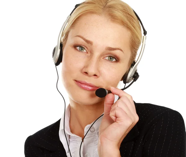 Vrouwelijke customer service consultant — Stockfoto