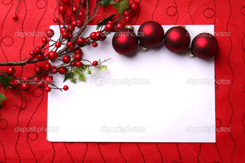 Christmas card  and balls