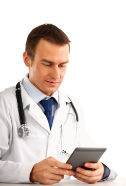 Doktor bilgisayar uçak-tablo kullanma