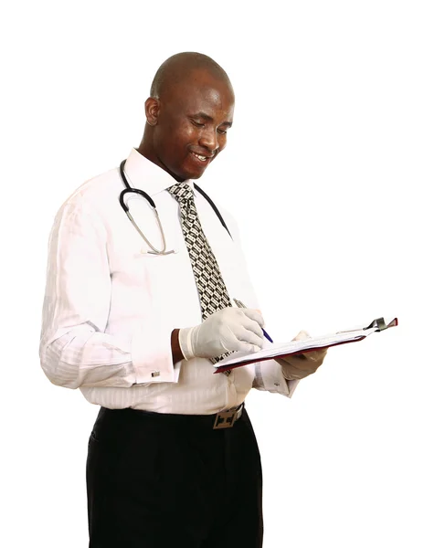 Young doctor with folder — Stock Photo, Image