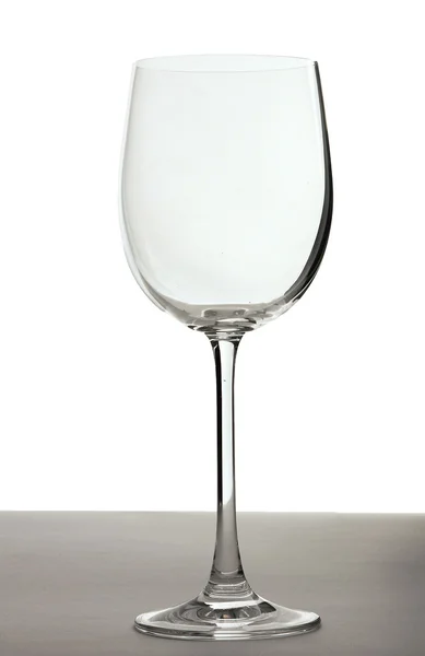 Copo de vinho vazio único — Fotografia de Stock