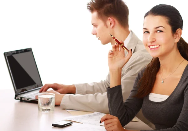 Grupo empresarial que trabaja en la mesa — Foto de Stock