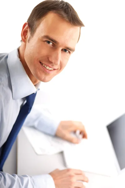 Businessman using laptop — Stock Photo, Image