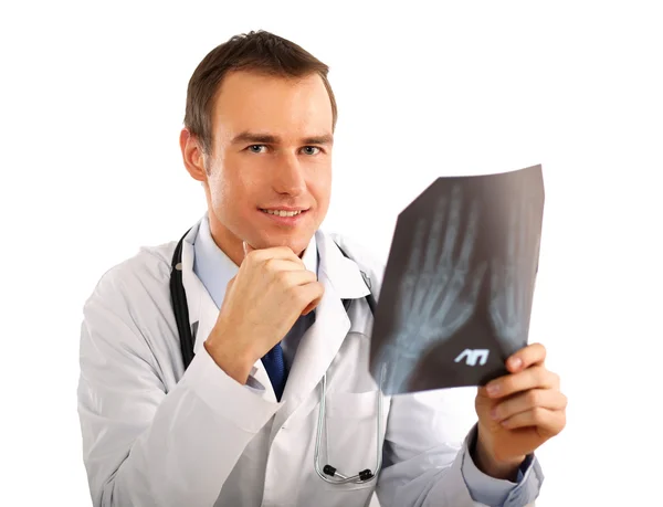 Doctor looking at x-ray — Stock Photo, Image