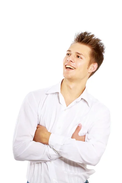 Retrato de un joven sonriente Fotos de stock libres de derechos