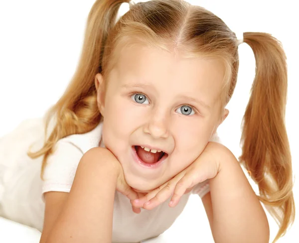 Bela liitle menina close-up — Fotografia de Stock