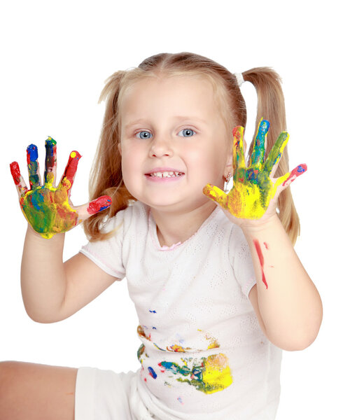 Child painting