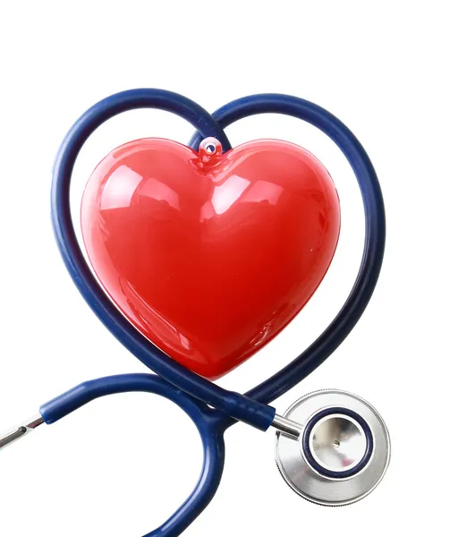 Stethoscope in the shape of a heart — Stock Photo, Image