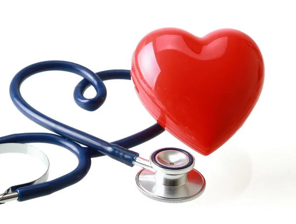 Stetoscopul în formă de inimă — Fotografie, imagine de stoc