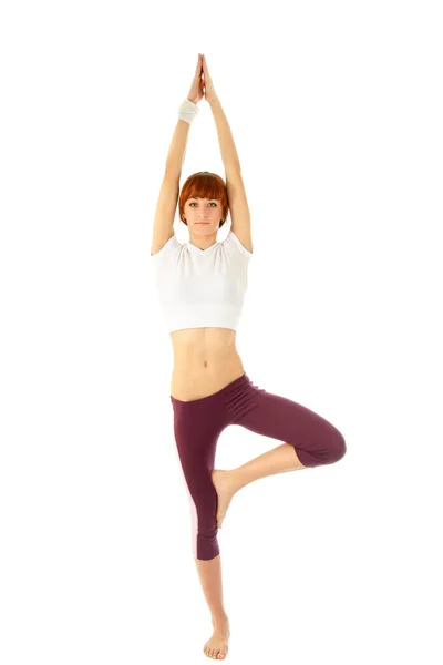 Young woman doing exercise — Stock Photo, Image