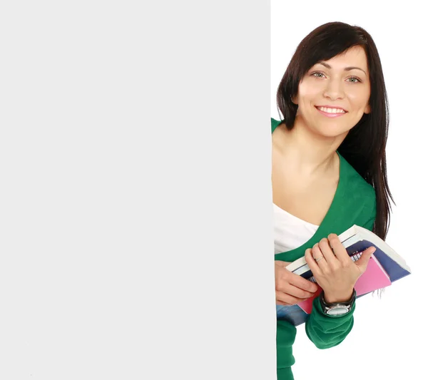 College girl with a blank — Stock Photo, Image