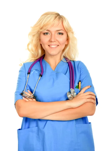 Smiling doctor is standing — Stock Photo, Image
