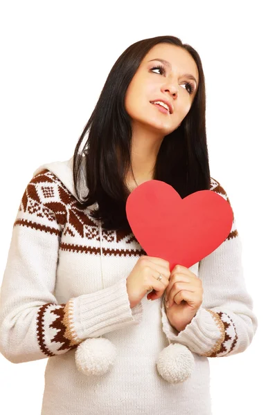 Heart on the palm - love symbol — Stock Photo, Image