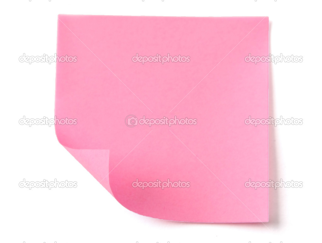 A pink note