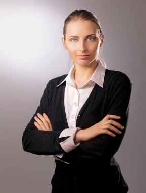 Portret van prachtige zakenvrouw