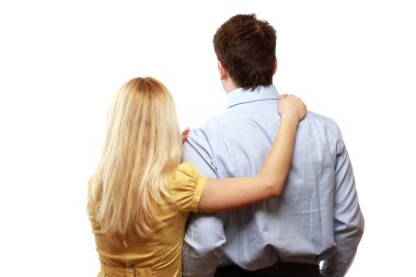 bir çift, arkadan görünüm