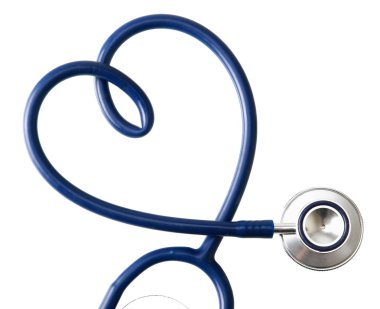 A stethoscope in the shape of a heart clipart