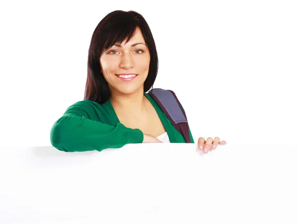 Student standing above blank — Stock Photo, Image