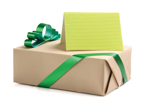 Gift with card — Stock Photo, Image