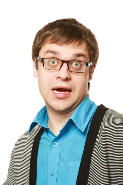 Jovem homem usando óculos — Fotografia de Stock