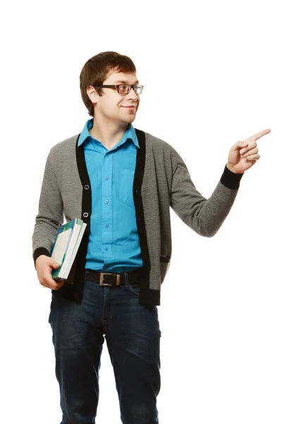 Young man pointing — Stock Photo, Image