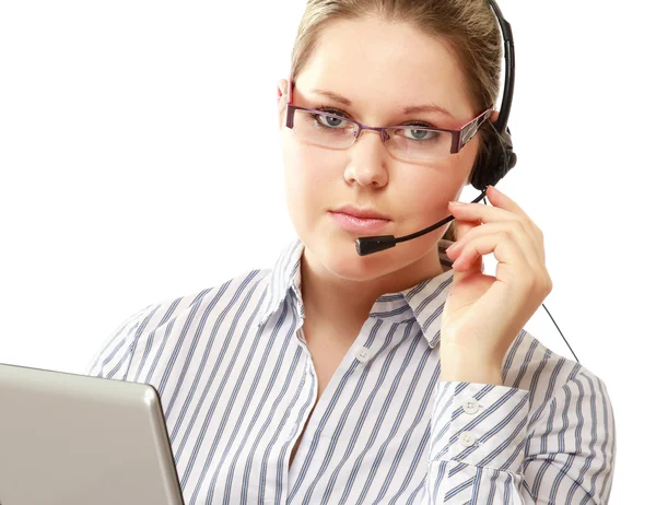 Vrouwelijke customer service consultant — Stockfoto