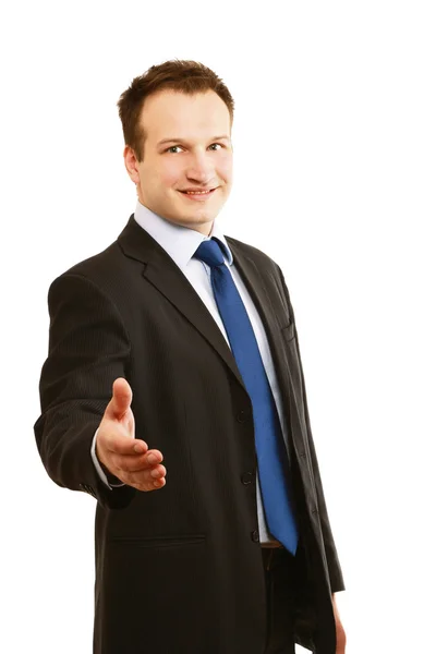 Affärsman som erbjuder att skaka din hand — Stockfoto