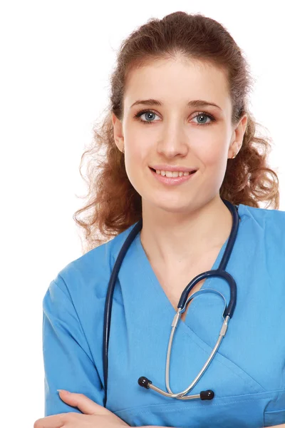 Retrato de uma jovem médica — Fotografia de Stock