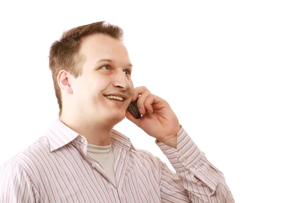 Joven hablando por teléfono. — Foto de Stock