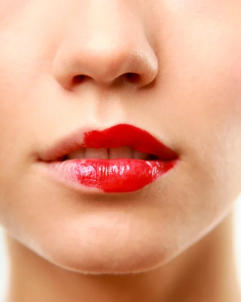 Professionele make-up. lipgloss. — Stockfoto