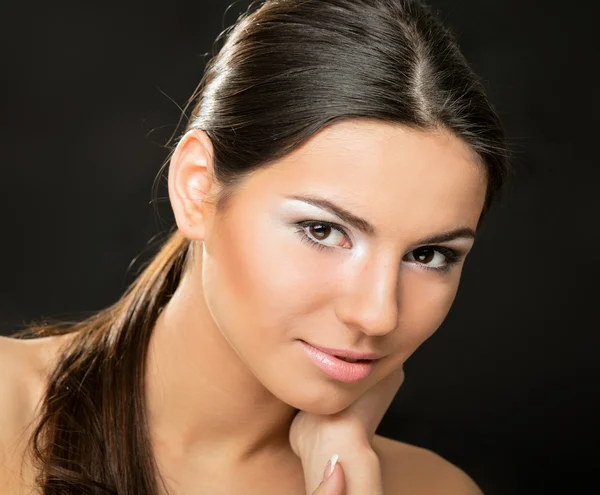 Close-up portret van vrouw — Stockfoto