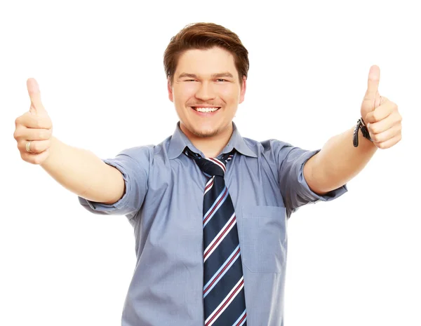 Businessman showing ok — Stock Photo, Image