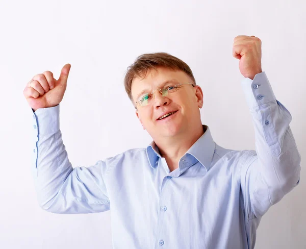 Businessman showing ok — Stock Photo, Image