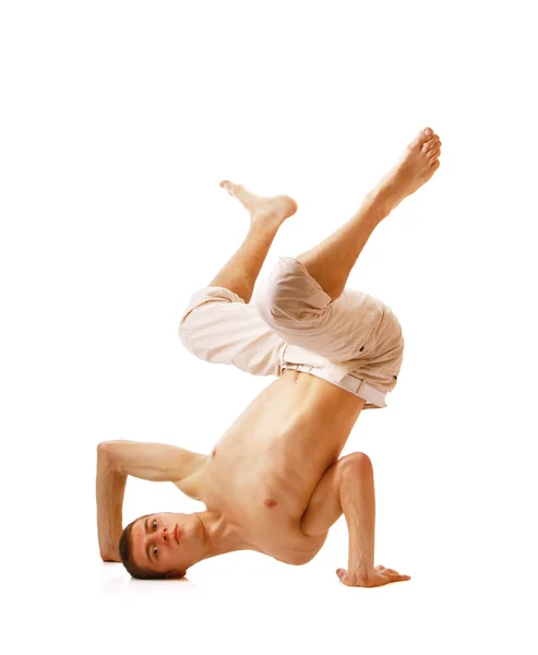 Handsome fresh man breakdancing — Stock Photo, Image