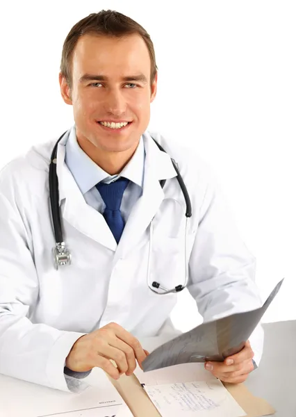 Doctor looking at xray — Stock Photo, Image