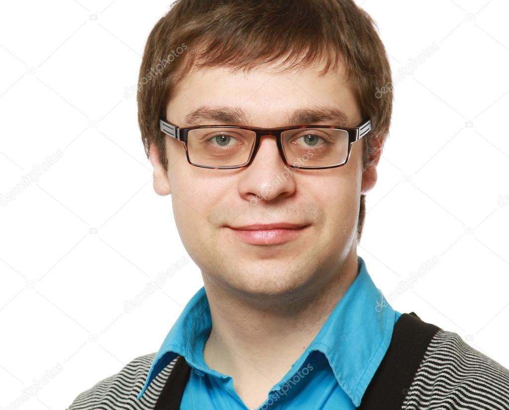 Young man wearing glasses